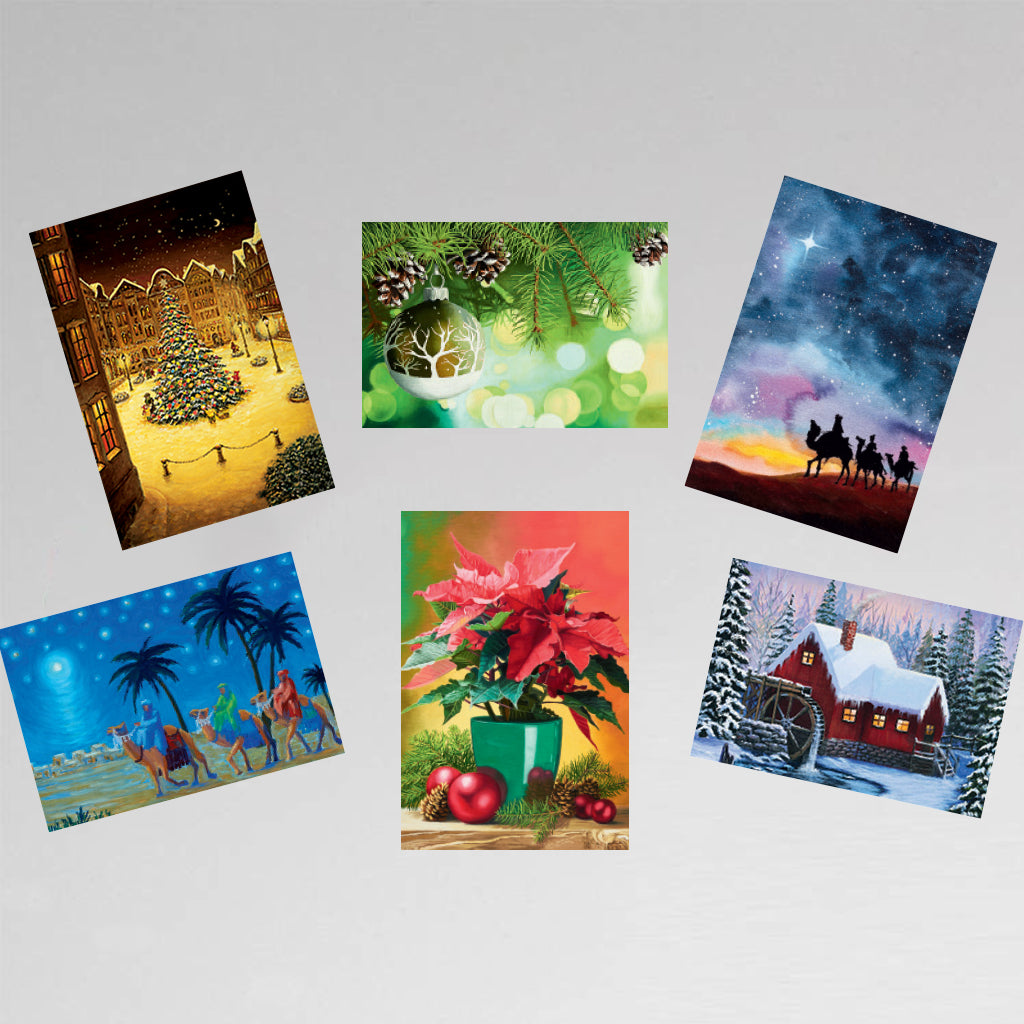 Boîte de 25 cartes de Noël variées - Aubaine