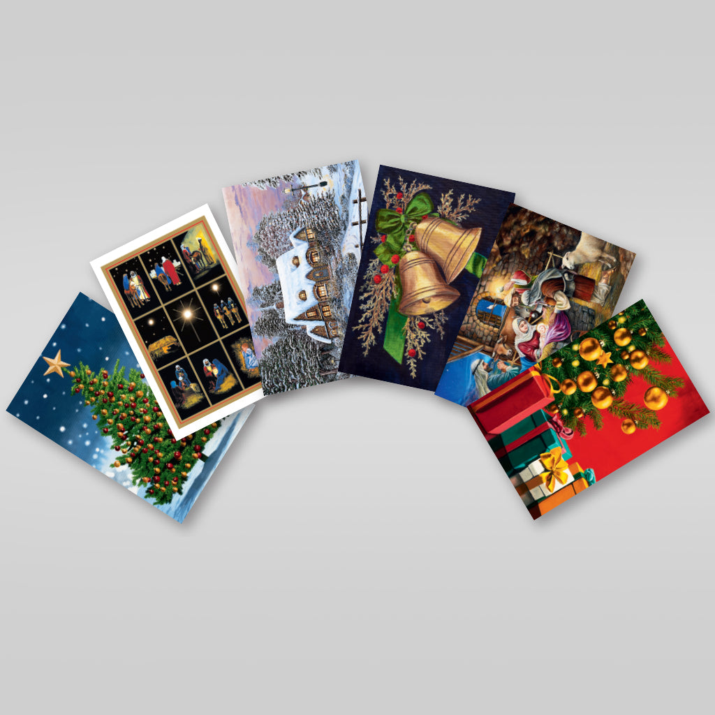 Ensemble de 6 cartes de Noël, enveloppes comprises