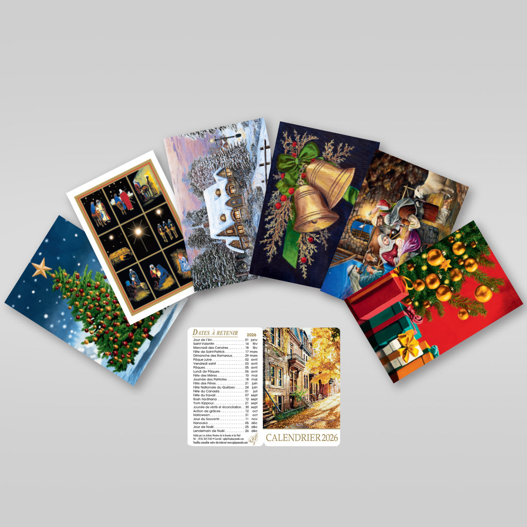 Cartes de Noël, étiquettes-cadeaux et calendriers 2026