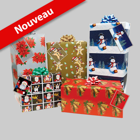 Ensemble de 6 cartes de Noël, enveloppes comprises