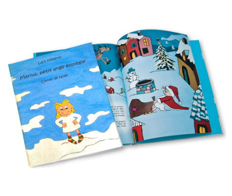 Livre «Marius, petit ange espiègle» <font color="red">- Conte de Noël pour enfants</font>